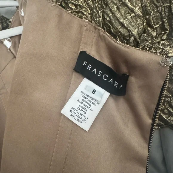 Luxurious Gold Ruffled Off-Shoulder Gown Viral Mother of the bride dress - Picture 3 of 13